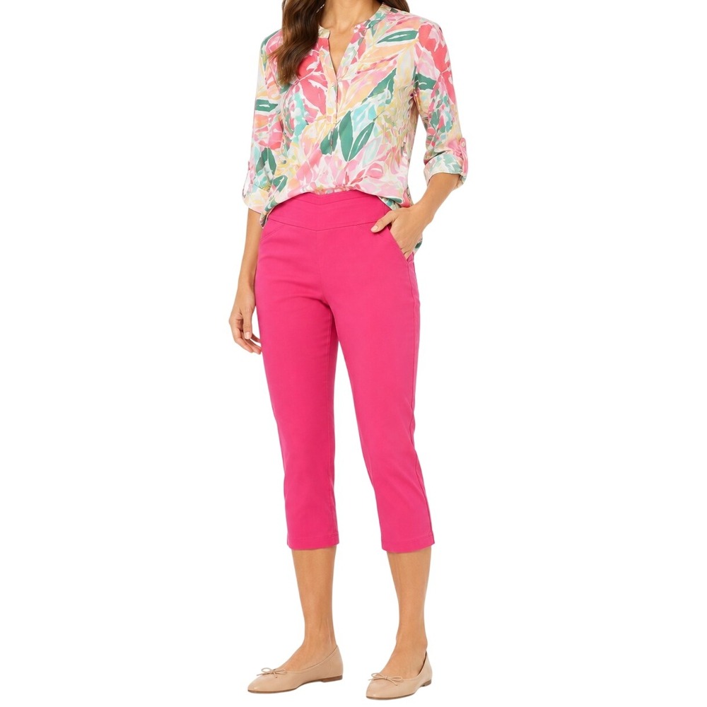 Versona Ankle Pants Women Size 2 Pink Modern Career Stretch Classic